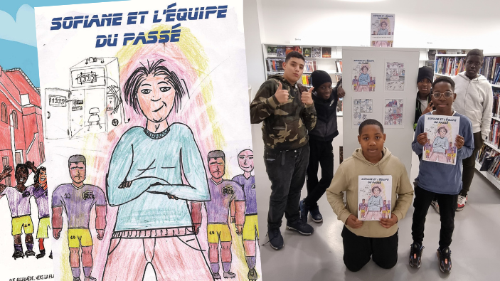 “Sofiane and the team of the past”, a comic strip created by young people from Alma