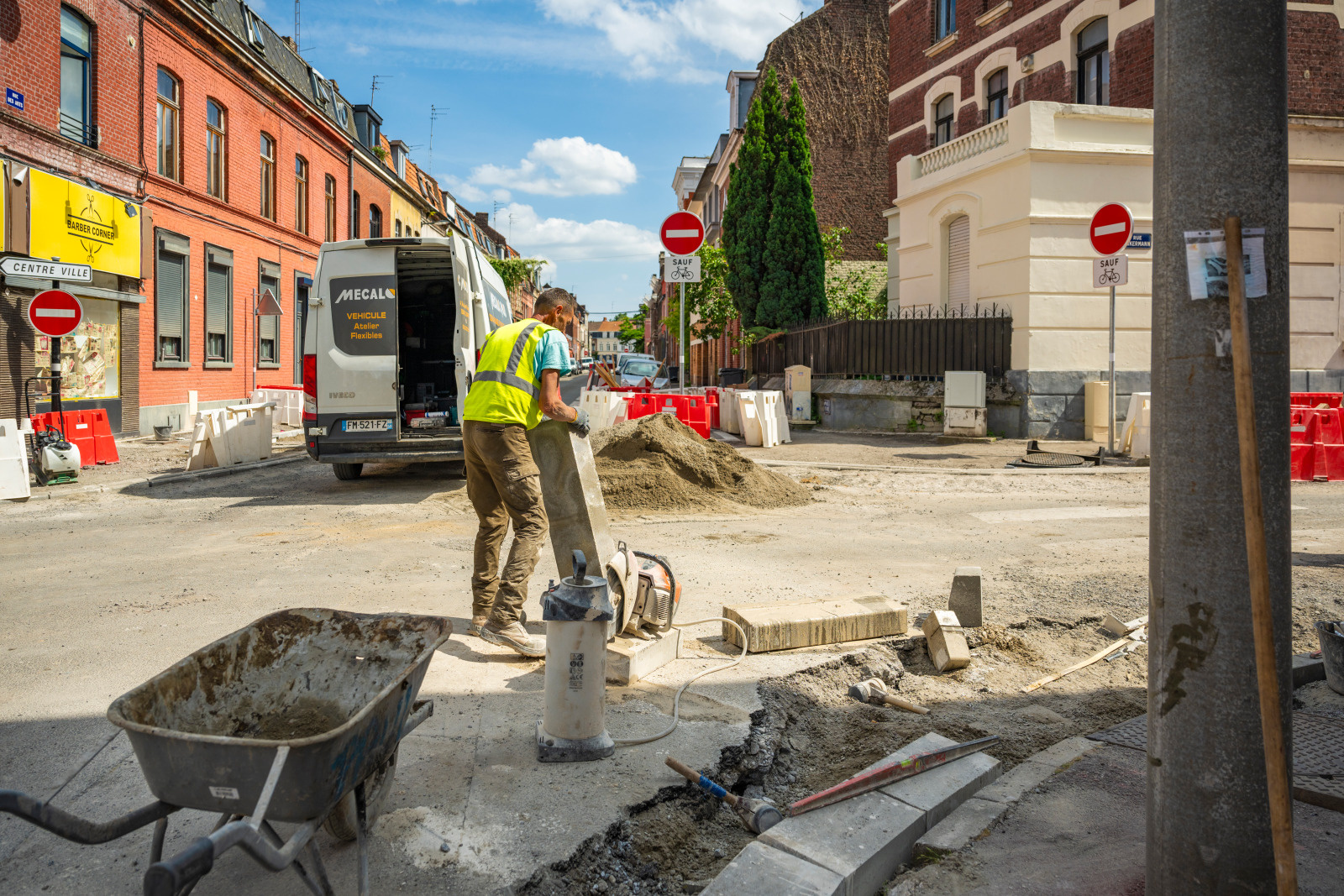 Travaux rue d' Inkermann