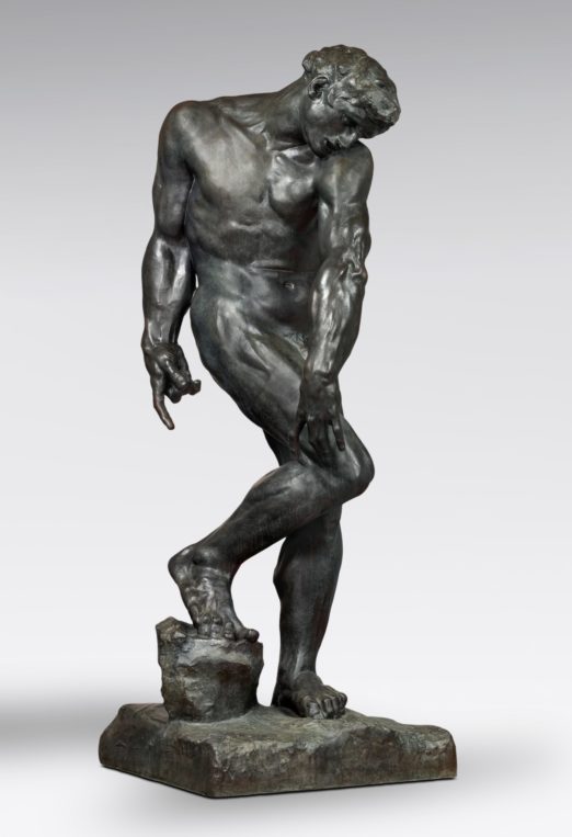 Légende : Auguste Rodin (1840-1917), Adam, 1880. Bronze. 197 x 76 x 77 cm. Paris, musée Rodin © musée Rodin – photo Christian Baraja.